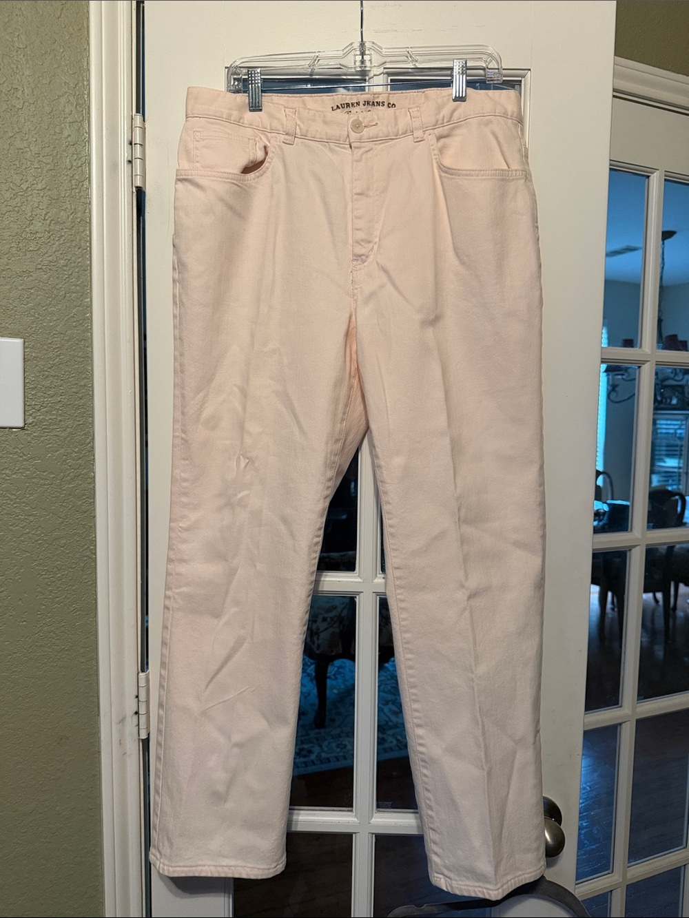 Lauren Ralph Lauren Pale Pink Straight-Leg Jeans